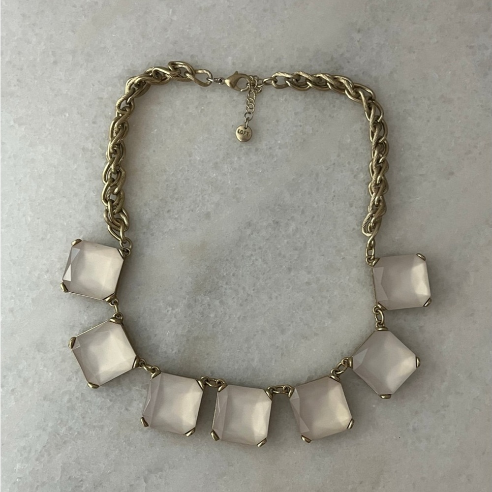 Gold and Pink Statement Necklace
